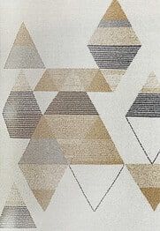 Dynamic Rugs SILVIA 9883-170 Ivory and Gold
